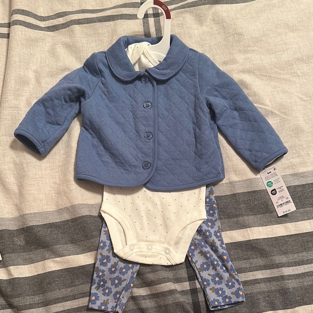 Carter's Blue and White Matching Set